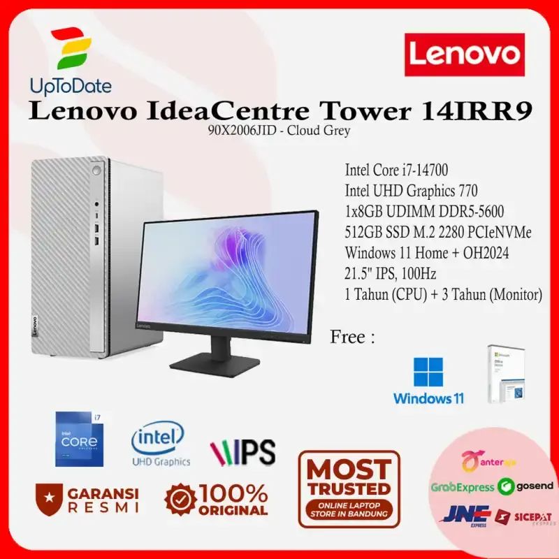 Promo Lenovo Pc Ideacentre Tower 14irr9 6jid Core I7-14700 8gb