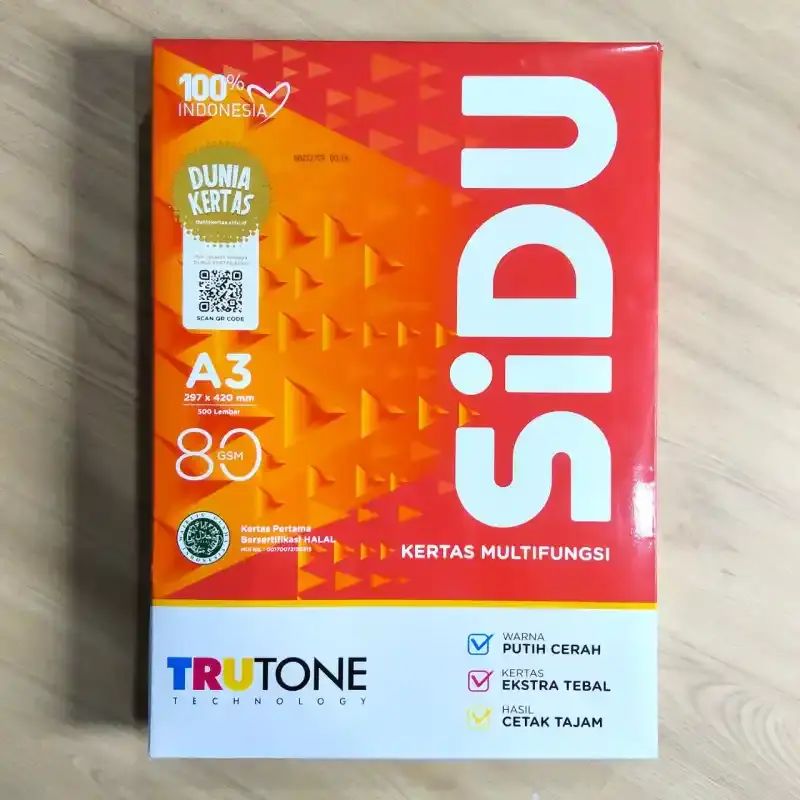 Jual Kertas Hvs Sidu 80 Gr A3 / Hvs Sidu 80gsm / Kertas Sidu (rim) Di ...