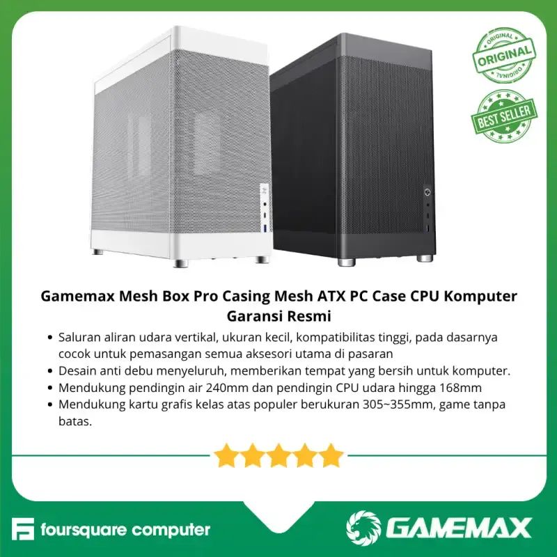 Meshbox Jual Gamemax Mesh Box Pro Casing Mesh Atx Pc Case Cpu Komputer Garansi ...