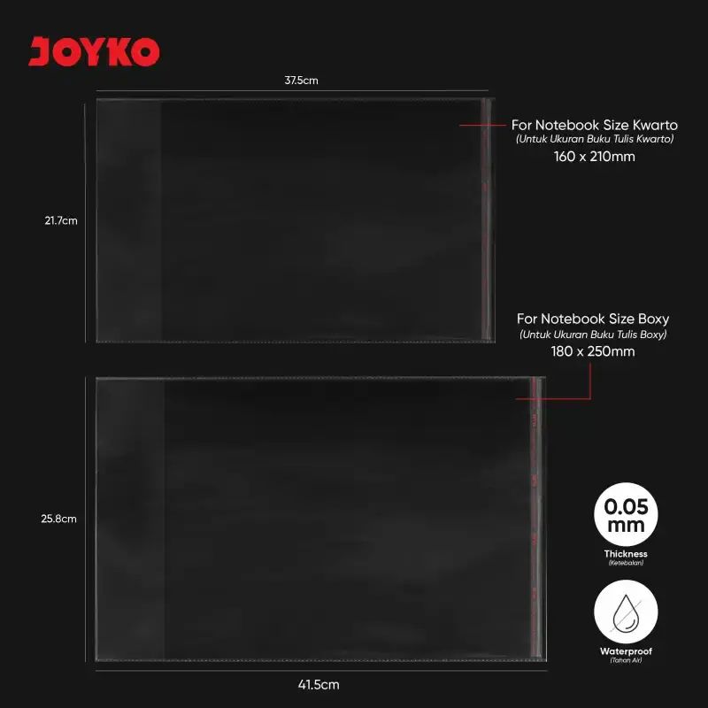 Opp Notebook Jual Joyko Sampul Buku Opp Notebook Cover Opp Nbc-100 1 Pack Isi 25 ...