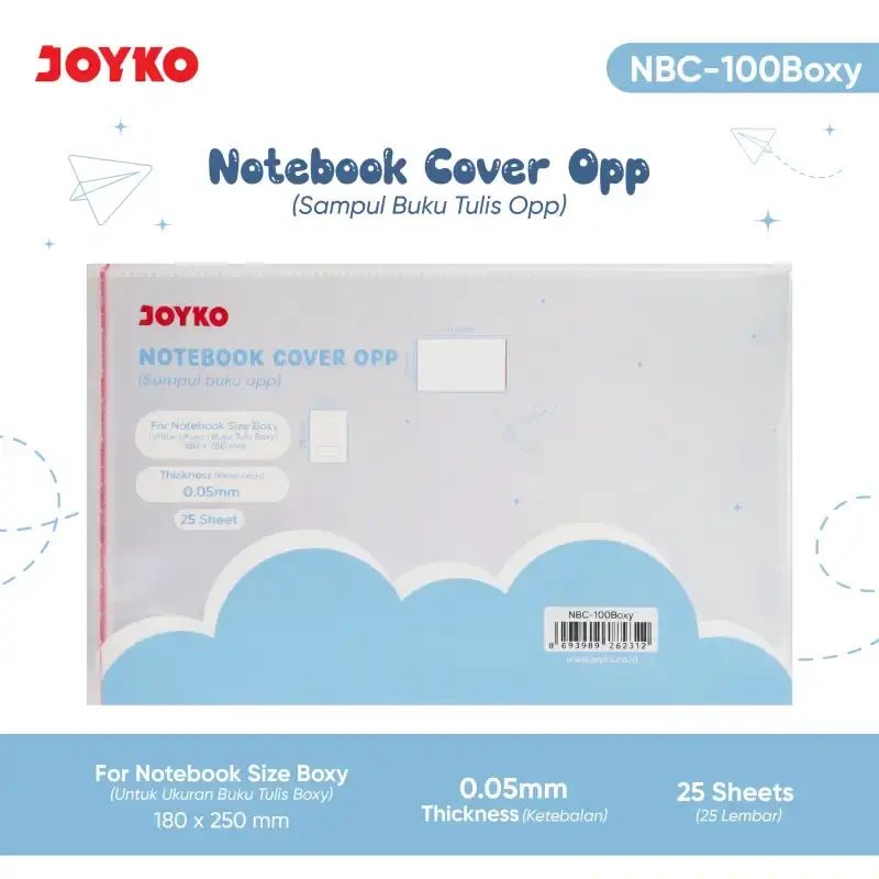 Opp Notebook Jual Joyko Sampul Buku Opp Notebook Cover Opp Nbc-100 1 Pack Isi 25 ...