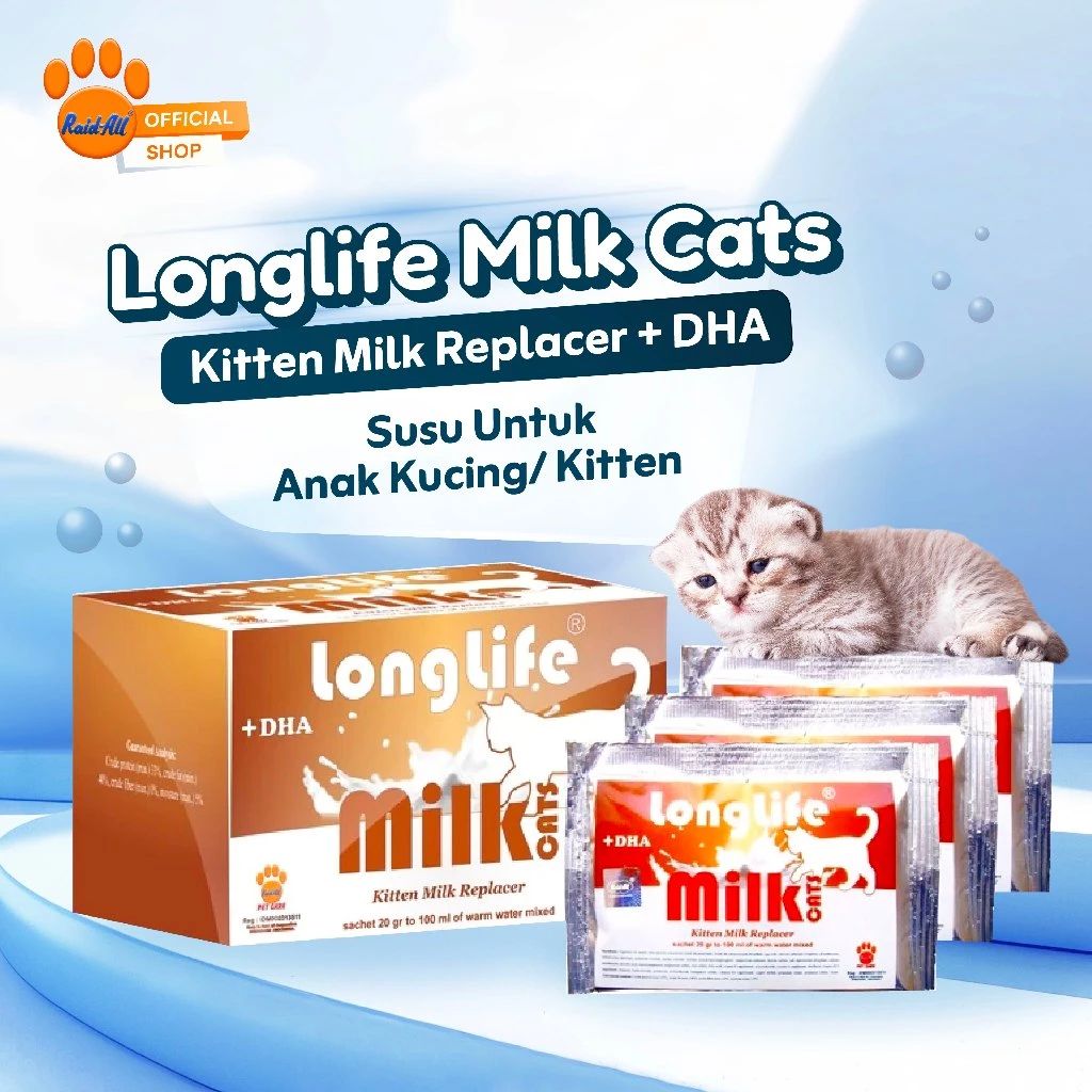 Jual Raid All - Longlife Kitten Milk Replacer + Dha (kitten) Di Seller ...