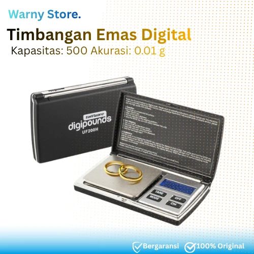 Promo Timbangan Emas Mini Digital Multifungsi 500g 0.01g - Uf200h ...