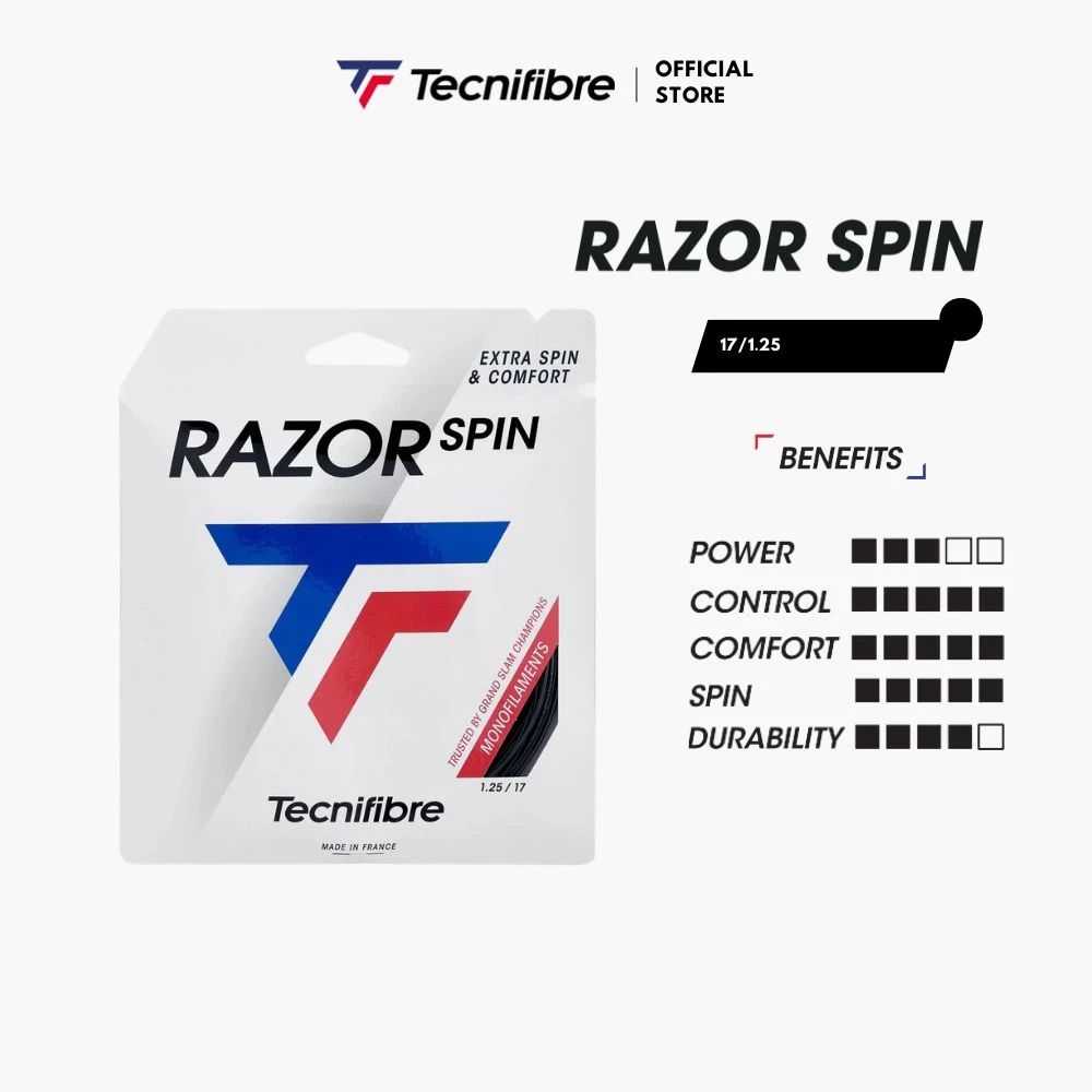 Promo Tecnifibre Tennis String Razor Spin 17/1.25 | Senar Raket Tenis ...