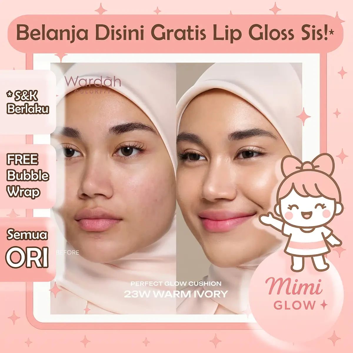 Promo Wardah Perfect Glow Cushion Colorfit - [full & Refil] Chusion ...