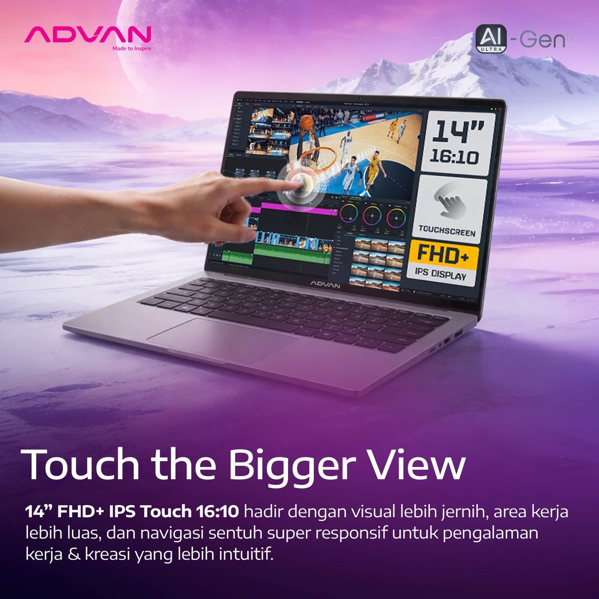 Promo [new Launch] Advan Ai Gen Ultra T | Ai Laptop Intel Core Ultra 5 ...