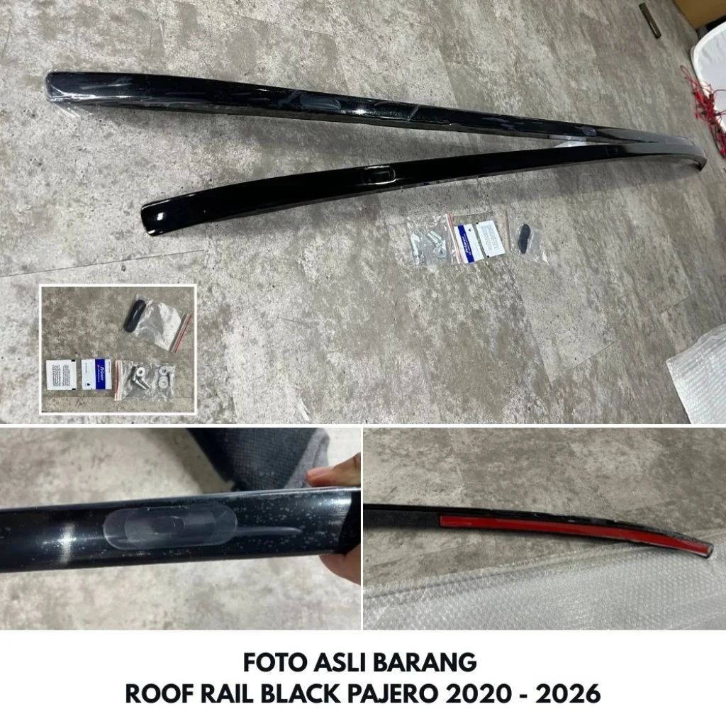Promo Megacars Roof Rail Pajero Sport 2021-2026 Black Glossy Presisi ...