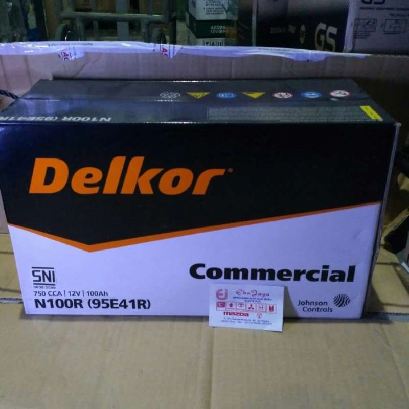 Jual Aki Mobil Delkor Type N100 Atau 95e41r 12 Volt -100 Ah Khusus
