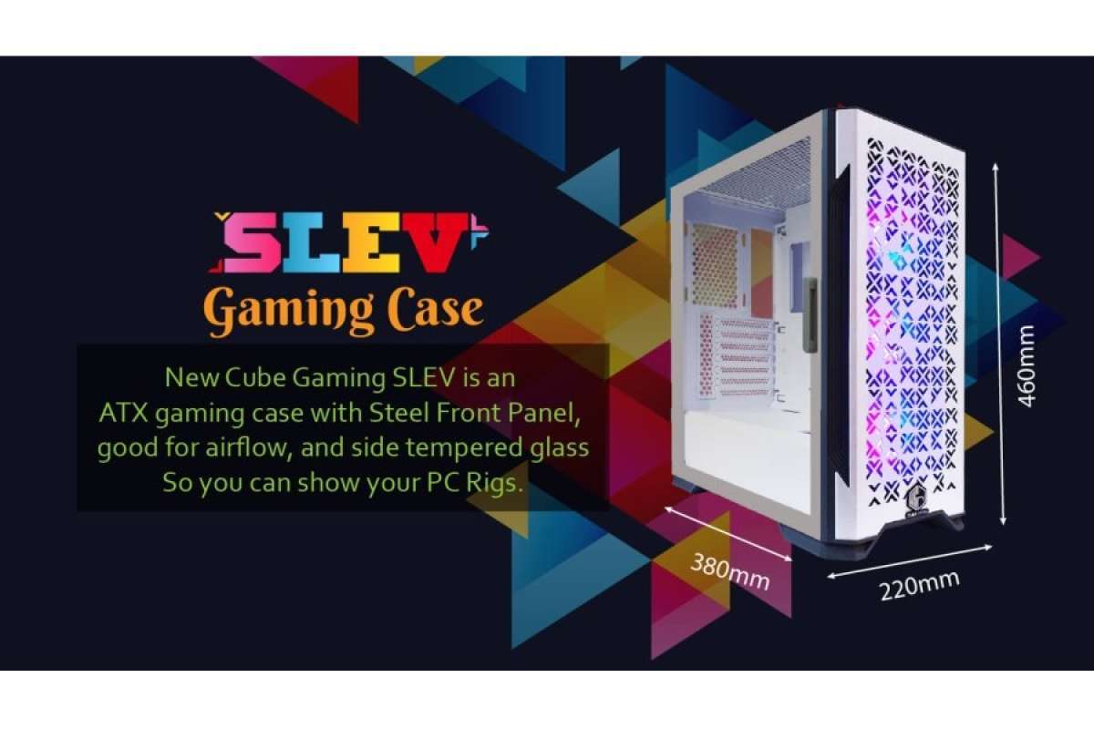 Jual Cube Gaming Slev White - All White Inside - Atx - Left Side Glass ...