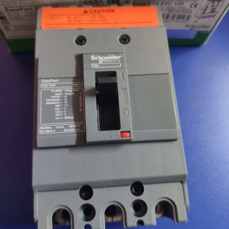 Promo mccb schneider 3p ezc100f 100a new 100 amper 3phase Diskon 23% di ...