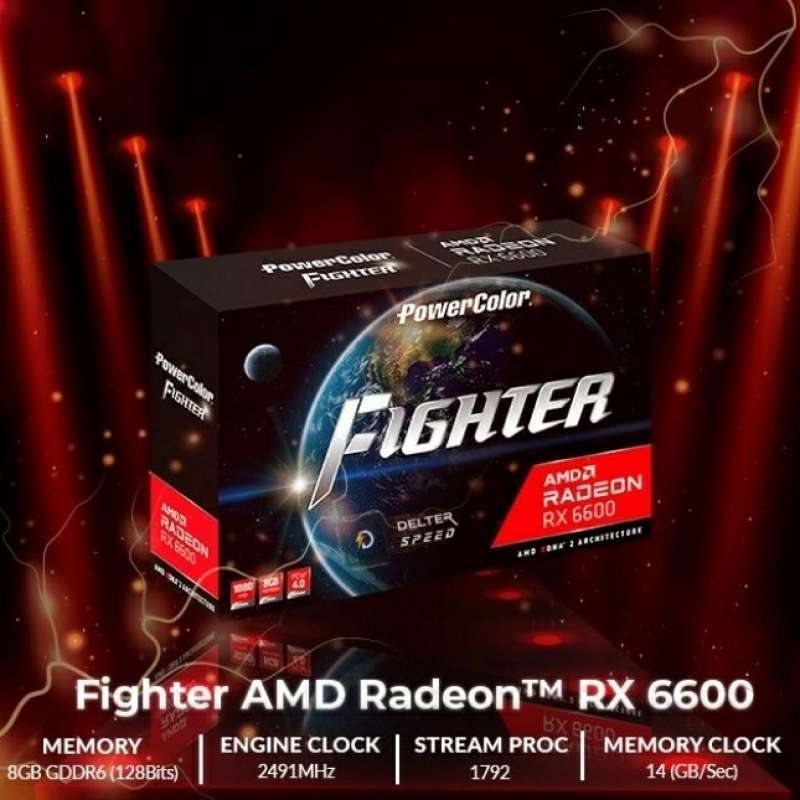 Promo Vga Card Powercolor Amd Radeon Rx 6600 8gb Gddr6 Cocok Untuk ...