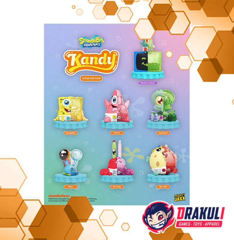 MIGHTY JAXX Kandy X Spongebob Squarepants  Soda Edition  BLIND Box D6.1.1.3457.gp.57275