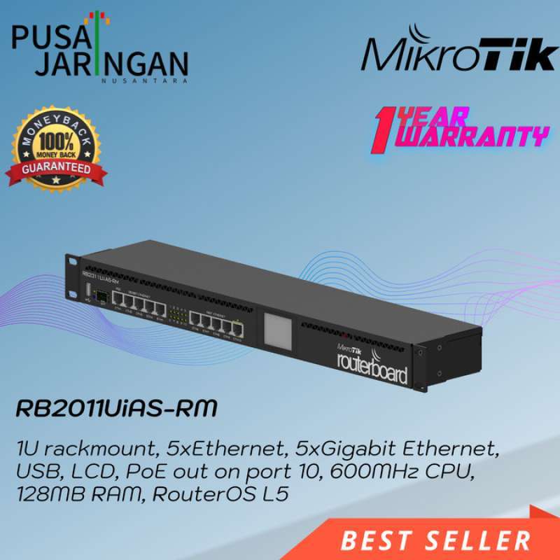Promo Mikrotik Routerboard RB2011UIAS-RM Diskon 23% di Seller Tikno ...