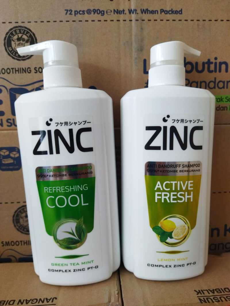 Promo Zinc Shampoo Pump ACTIVE FRESH Lemon Mint / REFRESHING COOL Green