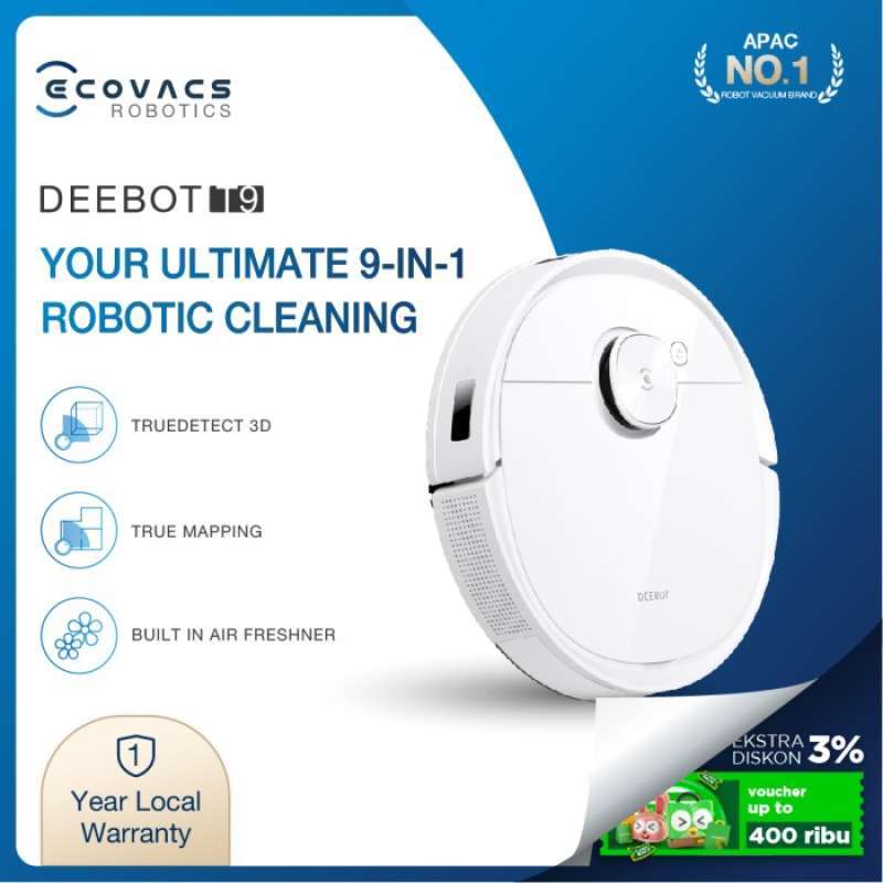 Promo ECOVACS DEEBOT T9 ROBOT VACUUM CLEANER SAPU VACUM PEL VAKUM MOP