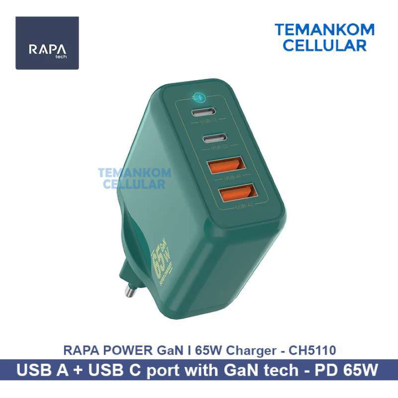 Jual Adapter Iphone RAPA GAN Quick Charger 65W android Power Delivery ...