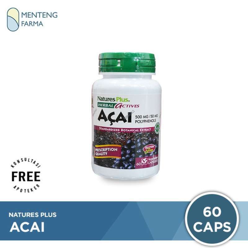 Promo Natures Plus Acai 60 Kapsul Suplemen Antioksidan, Detoksifikasi
