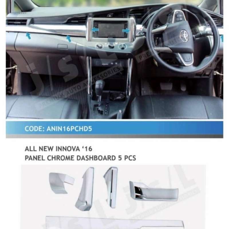 Panel Mobil Innova 2018 Jual Panel Dashboard All New Innova 5 Pc Carbon Wood Chrome Jsl Di ...