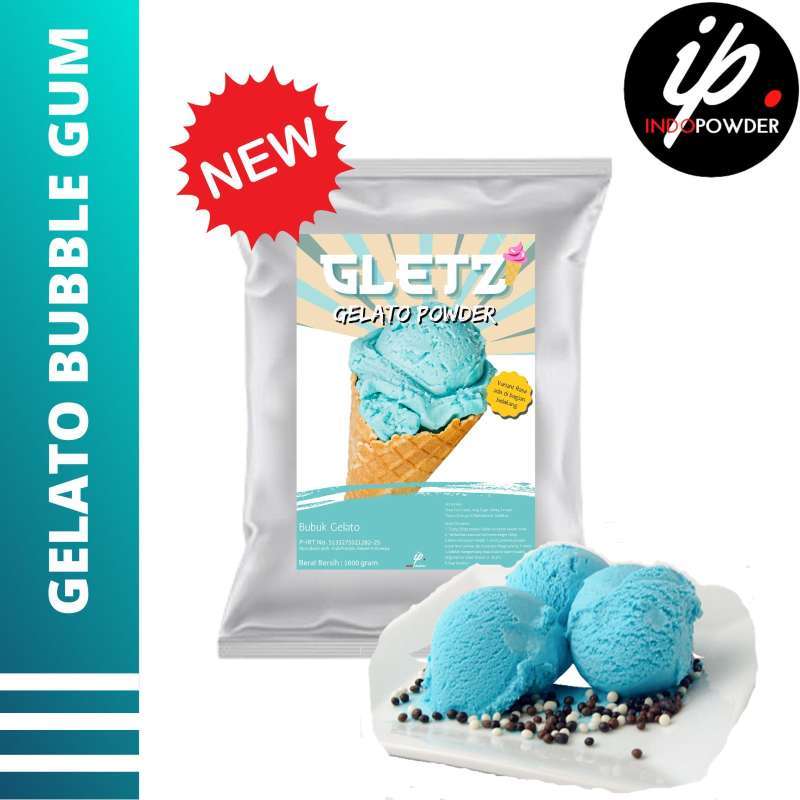 Promo GELATO BUBBLE GUM 1Kg I Bubuk GELATO BUBBLE GUM I GELATO POWDER