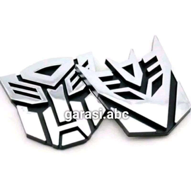 Jual Stiker Emblem Badge Transformers Autobot Decepticon Timbul 3D