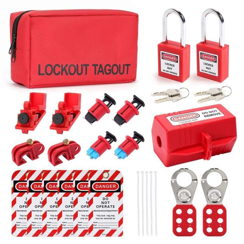 Promo Breaker Lockout Tagout Kit Electrical - Loto Safty Padlock Set ...