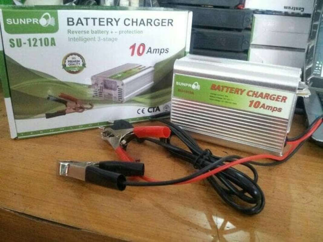 Jual Charger Accu Cas Aki Otomatis 10A Dengan Ampere Meter di Seller
