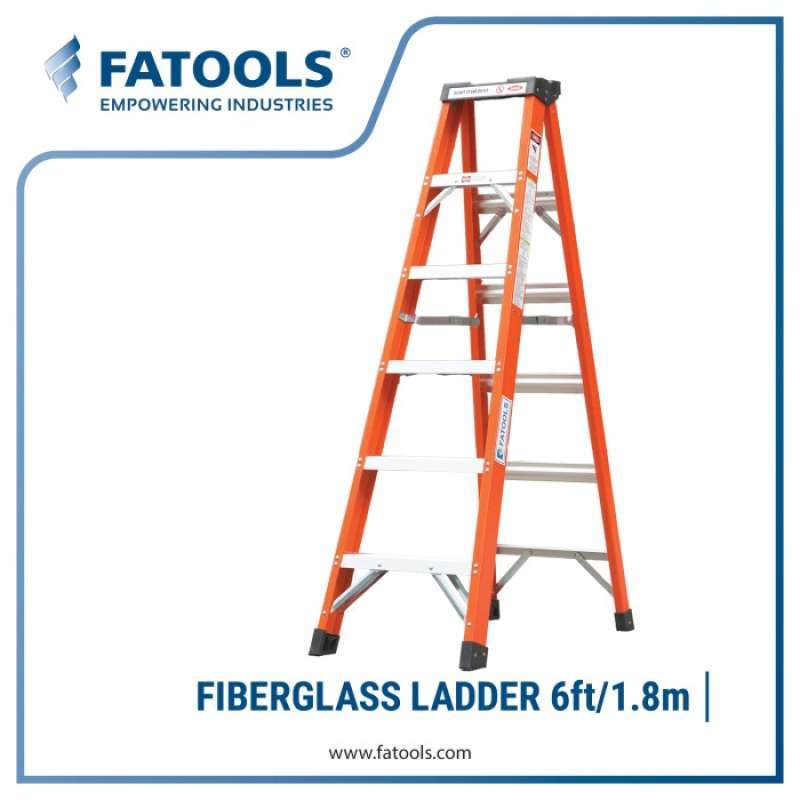 Promo FATOOLS FS4006 Fiber Glass Ladder PLN 6 Step ft 1.8 meter Tangga