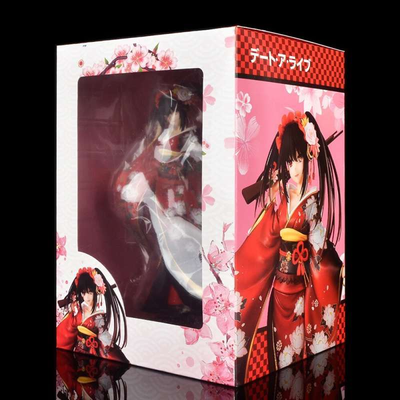 Zhongkaihua DATE A LIVE Figurine Anime Kurumi Tokisaki assise Anime Girl Figure Pyjamas Edition Figurines de collection Modèle en PVC Statue Ornements
