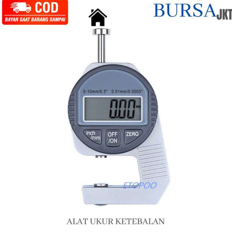 Jual THICKNESS GAUGE DIGITAL Alat Ukur Ketebalan Logam Plastik besi plat di Seller Himaga Store