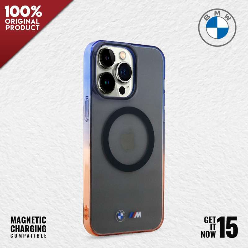 Jual Case iPhone 15 / Plus / Pro / Pro Max BMW Magsafe Gradient Bumper ...
