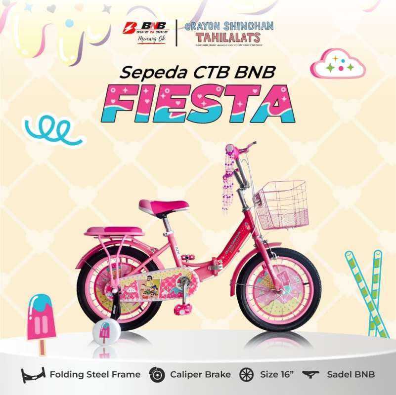 Jual Sepeda Lipat Anak Perempuan Bnb Fiesta 16 Inch - Shinchan X
