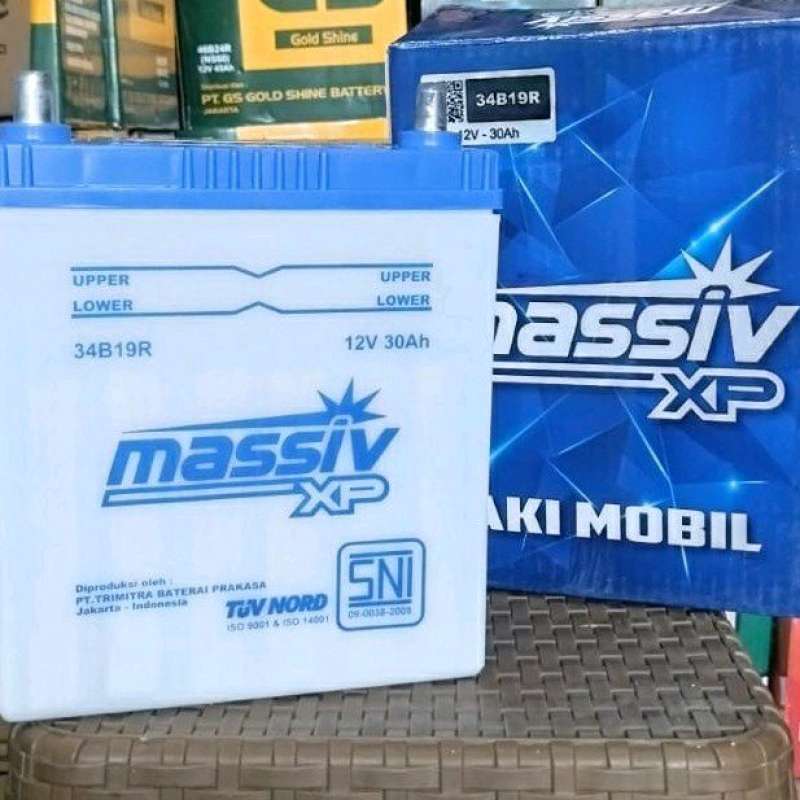 Jual Aki mobil toyota avanza massiv xp 34b19r aki basah di Seller Raja