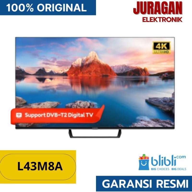 Promo Tv Led 43 Inch Xiaomi L43M8A2ID 4K UHD Smart Google Tv Dolby ...
