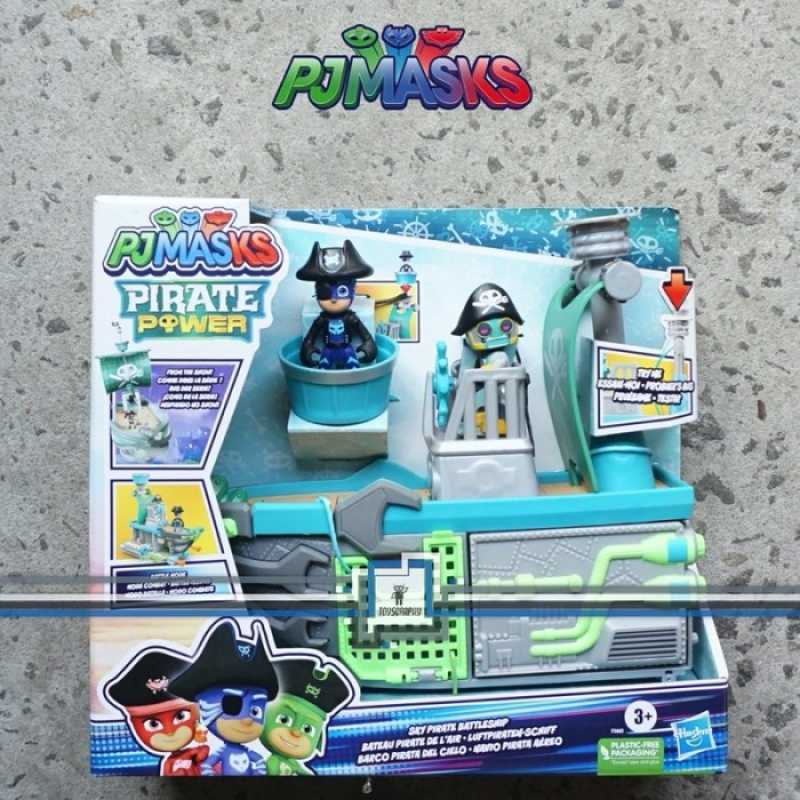 PJ Masks Sky Pirate Battleship - Juguete preescolar, juego de vehículo con 2 figuras de acción para niños a partir de 3 años, multicolor F36655L0