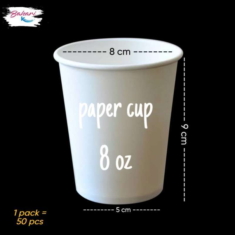 Promo Paper Cup Kopi 8oz Putih Polos Coffee 8 Oz 1 Dus Isi 1000 Diskon ...