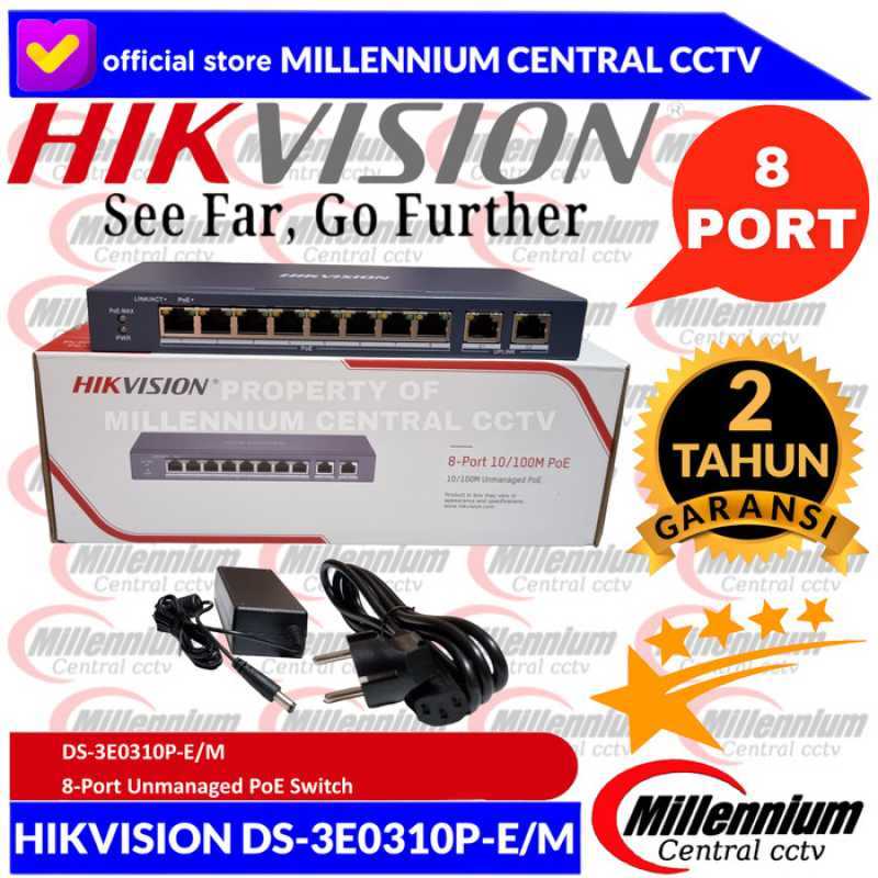 HIKVISION - Switch 8 Poe 10/100m Unmanaged. 1 Porta Uplink Da 100m 8023af At 2