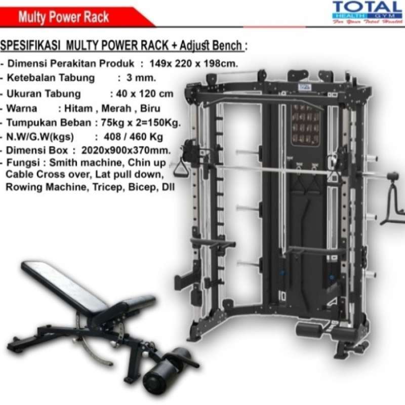 Total Gym Rack Promo Sale Multi Power Rack Total Fitness(original)power Rack-smith ...