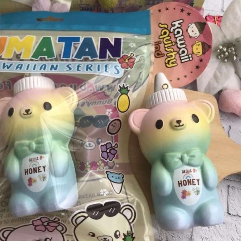 Promo Mainan Terbaru Kumatan Rainbow Honey Bottle Squishy Non Cod