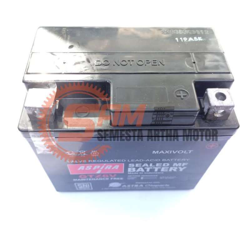 Jual Accu Kering Aspira GTZ6V 12V 5Ah MF Aki Motor Bebek Matic Sport di