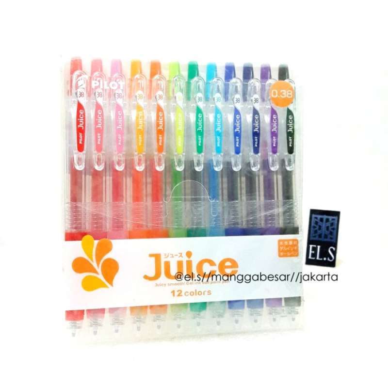 Jual pilot juice gel pen 0.38 basic set 12 warna di Seller Gunung
