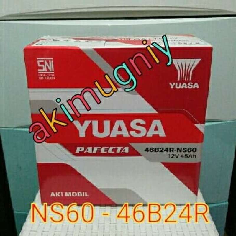 Jual aki mobil ns60 aki basah 46b24r yuasa pafecta GARANSI di Seller