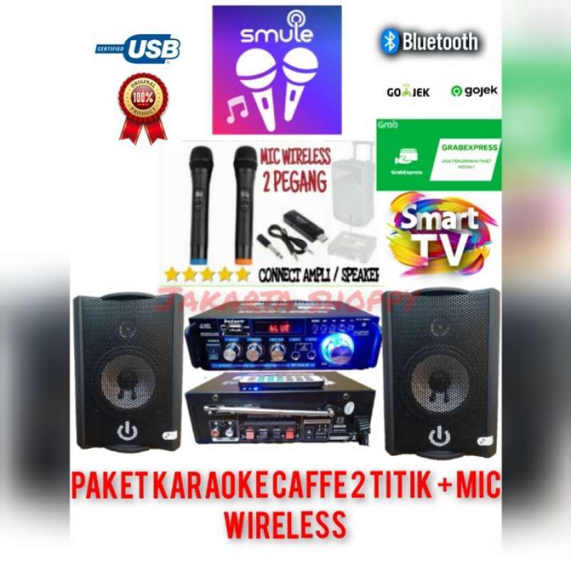Promo PAKET KARAOKE SET CRIMSON AMPLI MINI KARAOKE SMART TV MIC