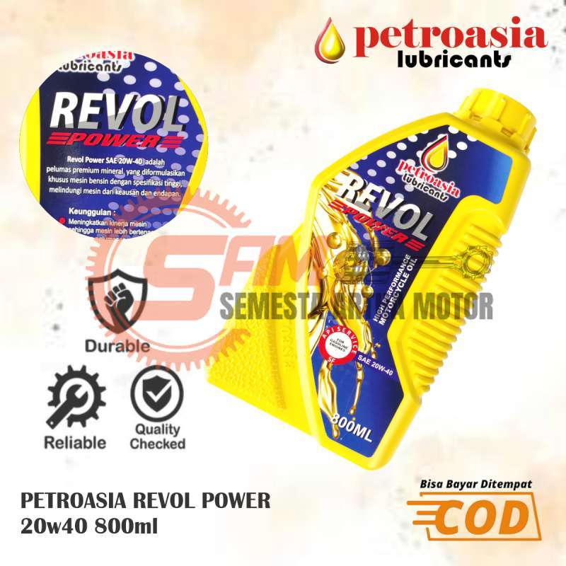 Jual Oli Petroasia Revol Power 20w40 800ml SNI ISO 0.8L Motor Supra ...