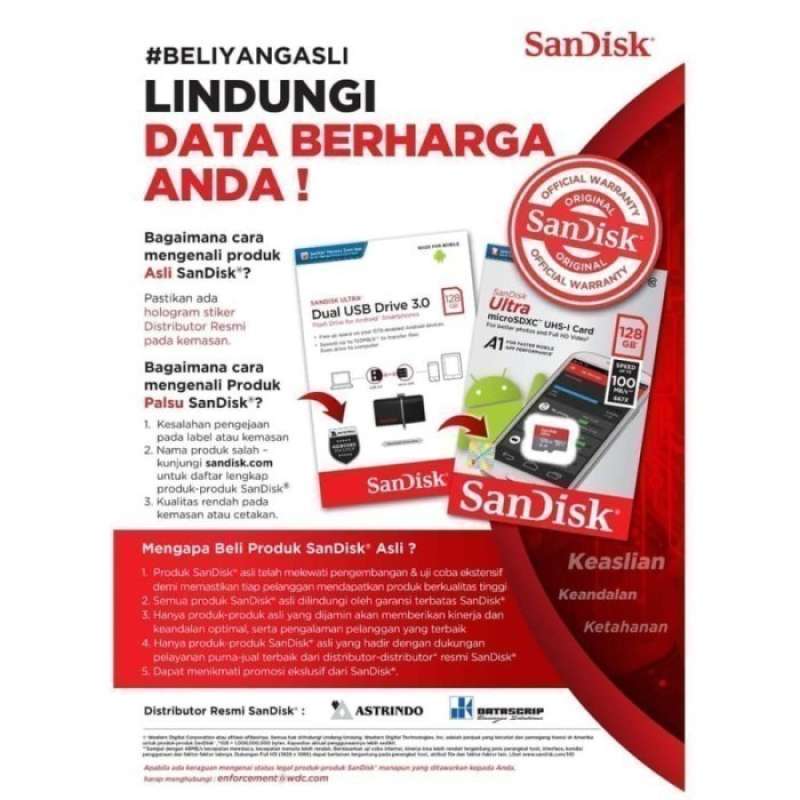 Jual Sandisk Extreme Pro Microsdxc A2 128gb Micro SD Adapter