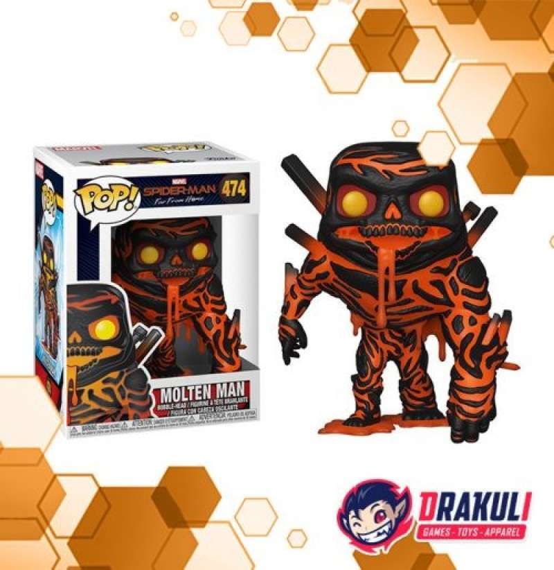 Funko Pop! Vinilo – Molten Man De Spider-Man Far From Home – Figura De Colección De 10 Cm, De La Saga Marvel, Regalo Para Fans De Superhéroes