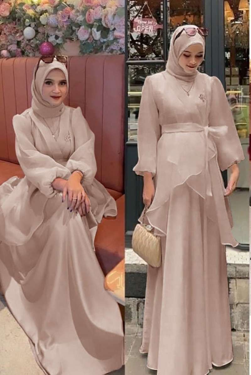 Promo Terbaik Maxi Organza Dress Wanita Muslim Polos Elegan Mewah amora Sale M Mocca Diskon 35 Di Seller Janaka Store Kramat Kota Jakarta Pusat Blibli
