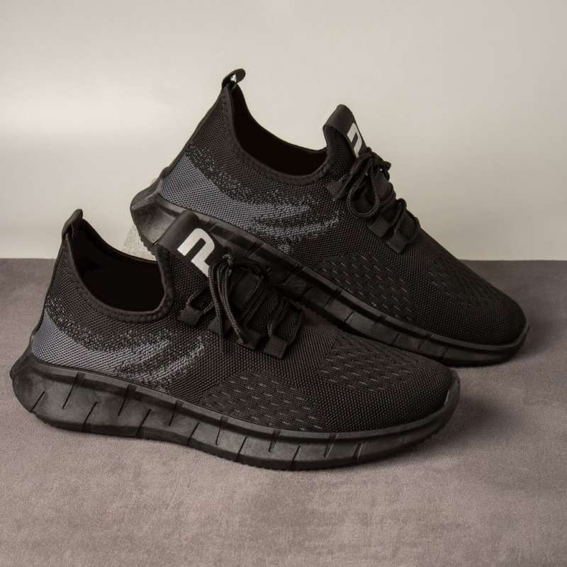 Sneakers Tokyo 01 Black Blauer - Tomaia In Tessuto E Pelle Scamosciata Con Dettaglio Rosso