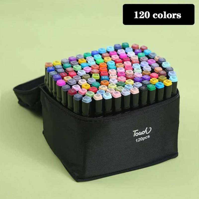 Jual Touch Spidol Dual Side Fine Art Brush Art Marker Set 120