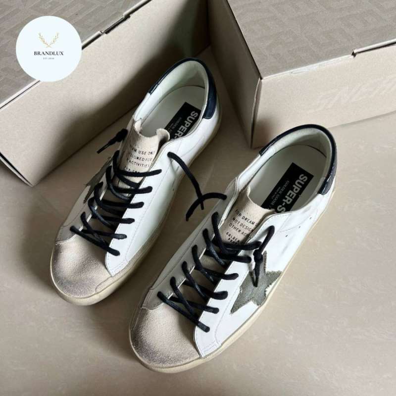 Golden goose superstar white navy store