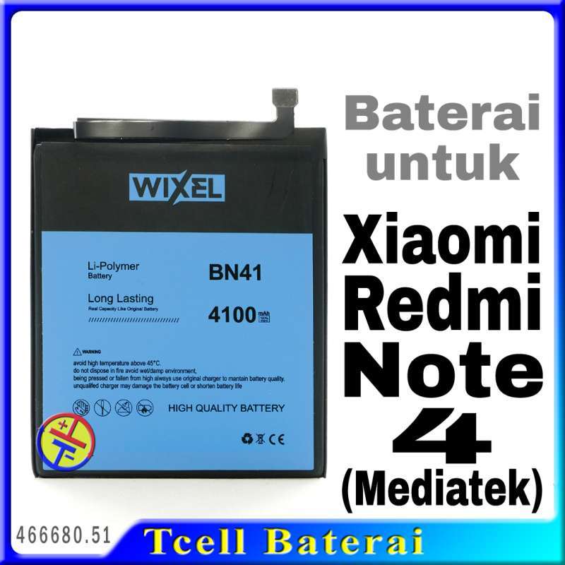 Baterai Wixel BN41 untuk Xiaomi Redmi note Mediatek
